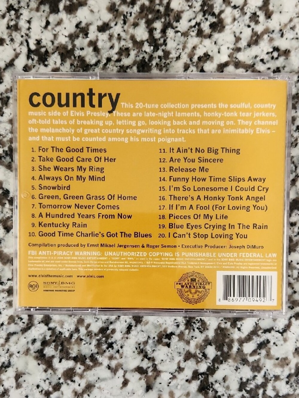 Elvis Presleys Best Country Music Remastered CD Twenty Tracks - Picture 5 of 5